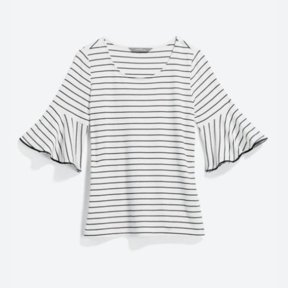 41 Hawthorn White with black stripes top - Picture 1 of 5